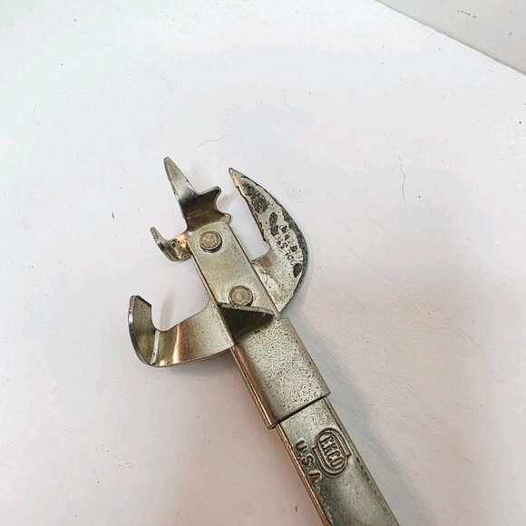 Vtg EKCO USA Can Bottle Opener Wood Handle Tool Steel Tempered Manual Bar - Picture 4 of 4